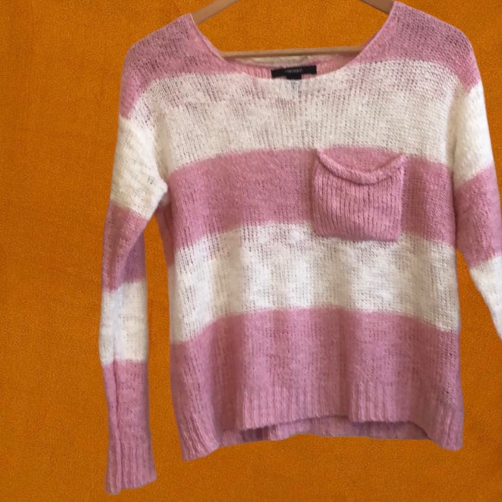 Pink Striped Sweater
